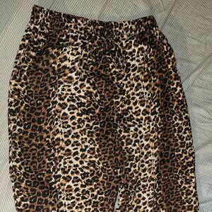 Leopard print pull on pants